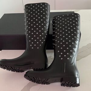 Saint Laurent Black  rubber rain Boots EUR 37